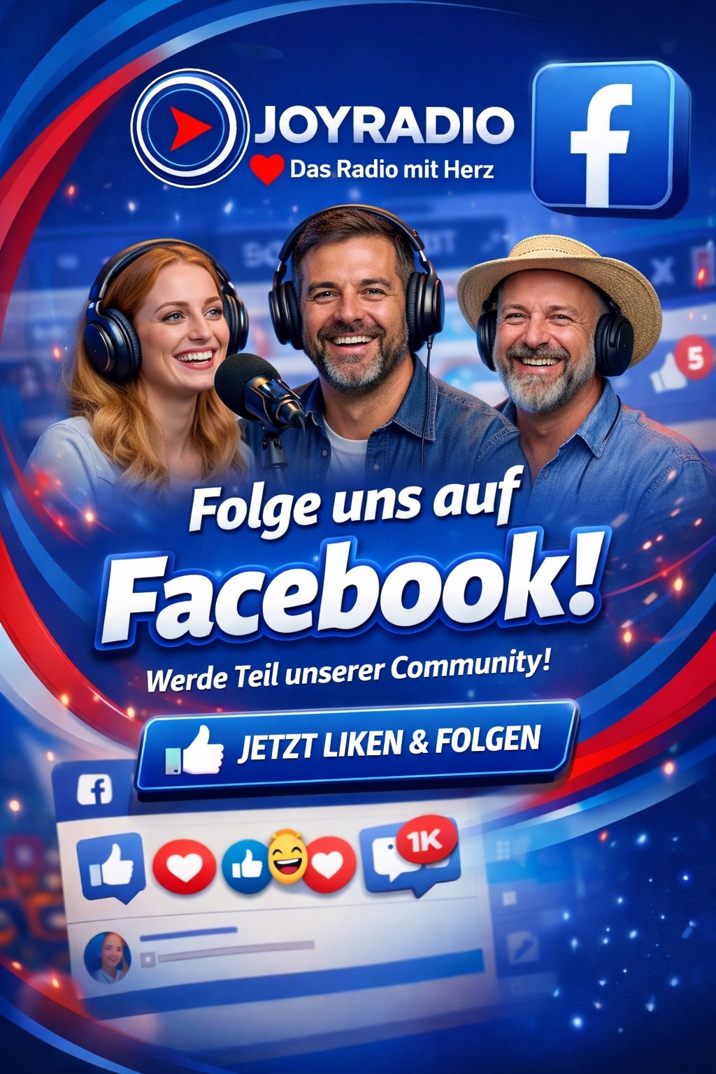 Folge uns auf Facebook - JOYradio